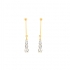 BOUCLES D'OREILLES PENDANTES CARADOR PENDANTES OXYDE DE ZIRCONIUM OR 375/000