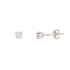 Boucles d'oreilles solitaire or blanc 750/000 et diamant