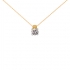 Collier Solitaire Carador Or jaune 750/000 et diamant 0,40 cts