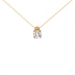 Collier Solitaire Carador Or jaune 750/000 et diamant 0,30 cts