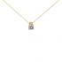 Collier Solitaire carador Or jaune 750/000 et diamant 0,2 cts