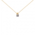 Collier Solitaire carador Or jaune 750/000 et diamant 0,03 cts