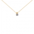 Collier Solitaire carador Or jaune 750/000 et diamant 0,1 cts