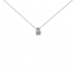 Collier Solitaire carador Or blanc 750/000 et diamant 0,1 cts