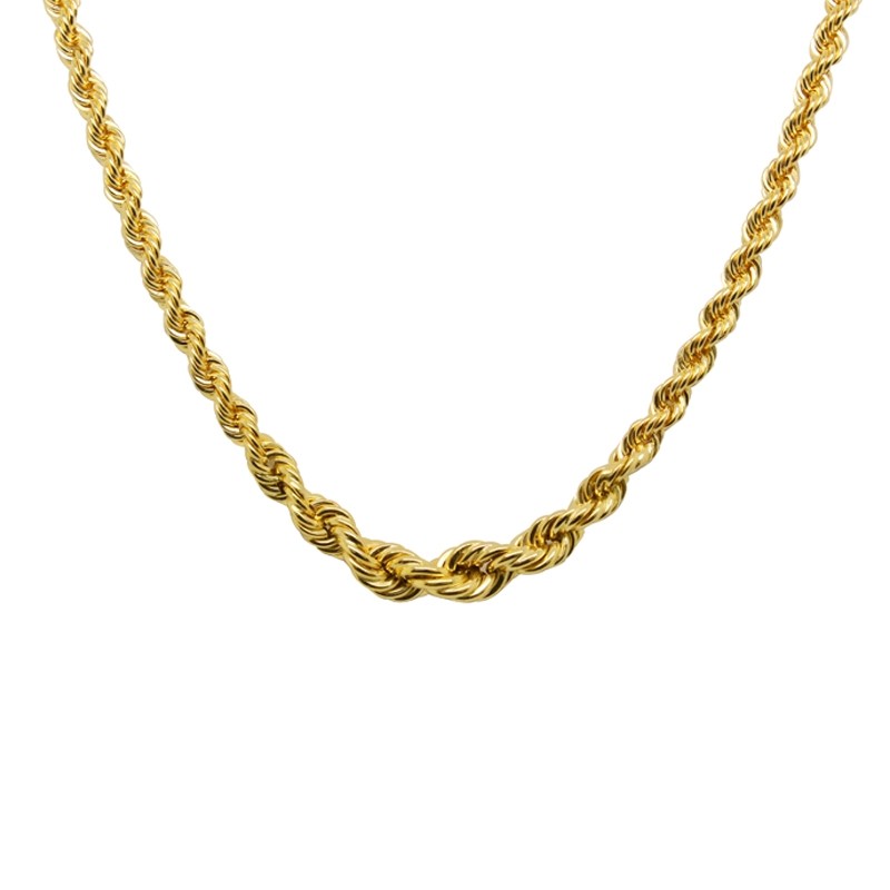 Collier or 750/000 CARADOR en maille corde relief.