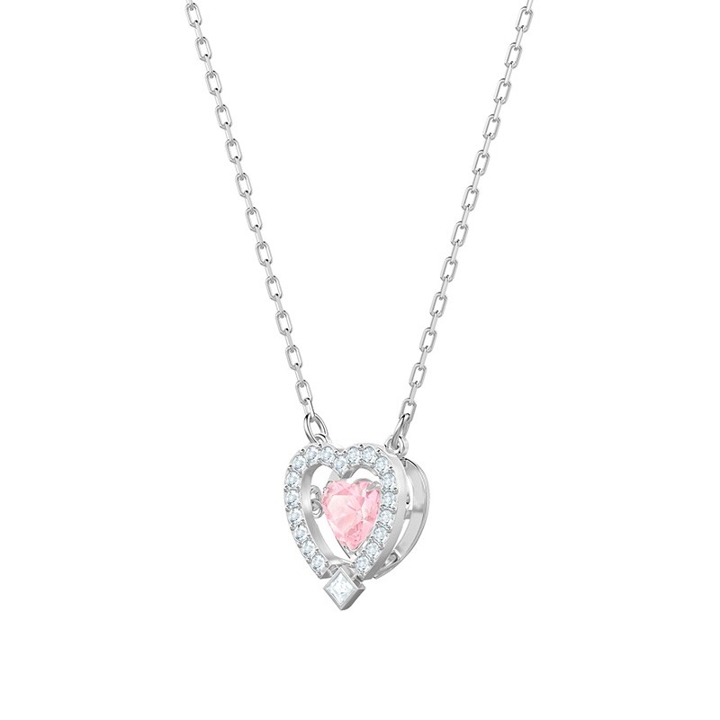 Collier femme Swarovski Sparkling Dance Heart cristal rose 5465284