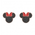 Boucles d'oreilles Swarovski Mickey et Minnie, métal plaqué or rose 5446390