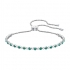 Bracelet  Femme Swarovski Subtle métal rhodié, cristaux verts 5465355