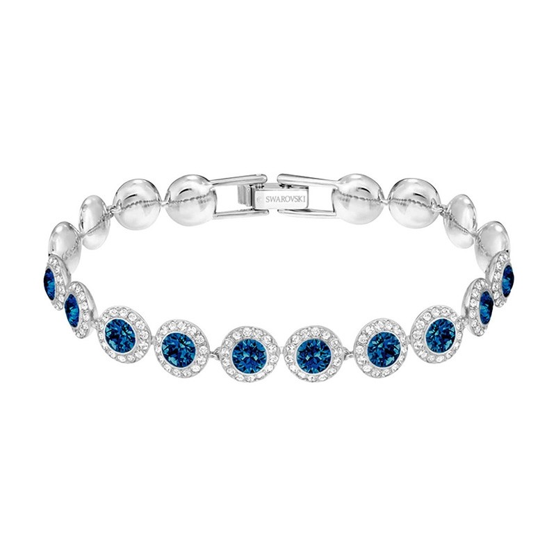 Bracelet femme Swarovski Angelic métal rhodié cristaux bleus 5480484