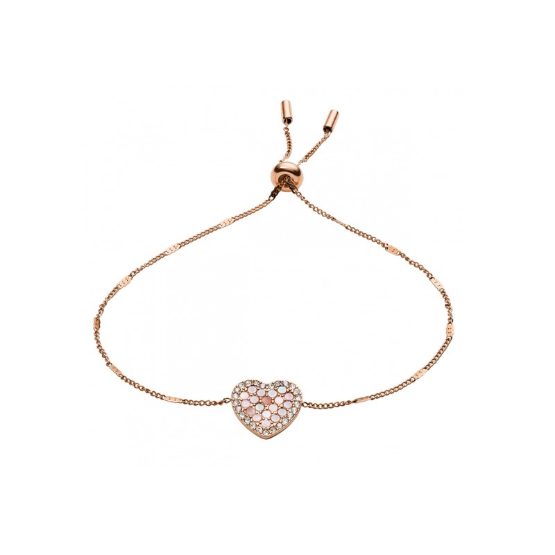 Bracelet Fossil en acier coeur