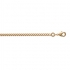Chaine Carador maille gourmette diamantée 3 mm en plaqué or, longueur 55 cm