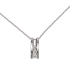 Collier Femme Carador trilogie de diamants en or blanc 750/000 