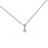 Collier Femme Carador solitaire diamant 0,1 cts en or blanc 750/000 