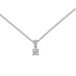 Collier Femme Carador solitaire diamant 0,2 cts en or blanc 750/000 