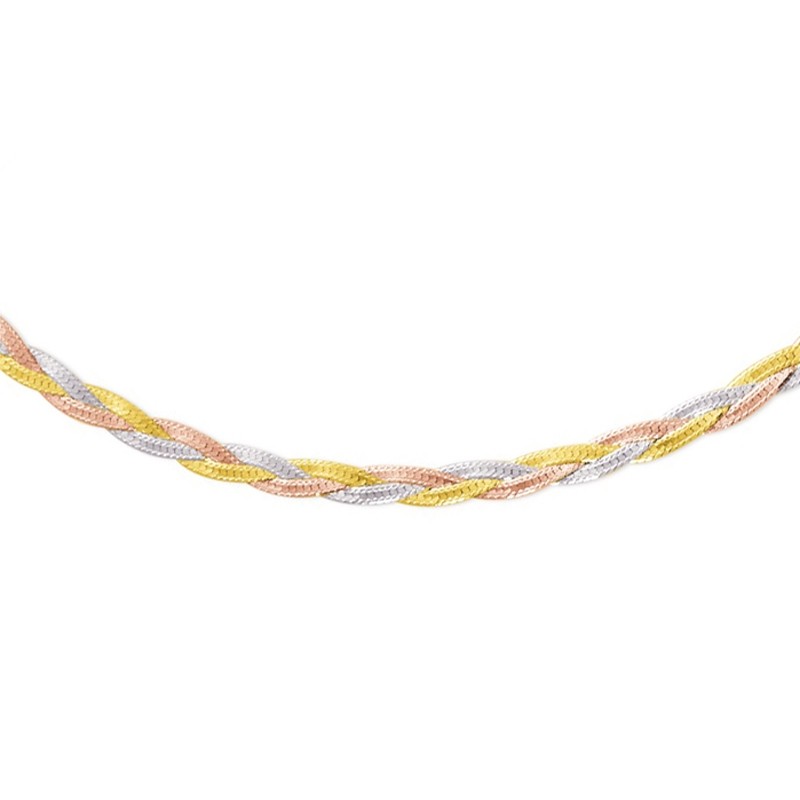 Collier 3 ors tresse or 375/000 9K548.1G-45
