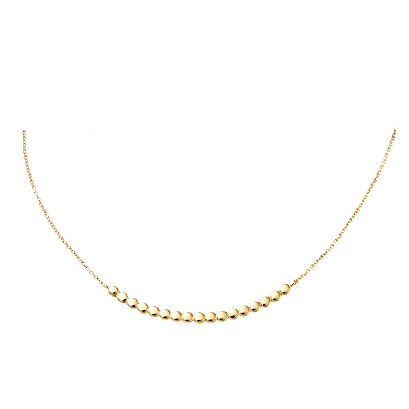 Collier Carador pastilles oxydes de zirconium en plaqué or 