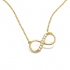 Collier Carador infini en plaqué or et oxydes de zirconium