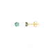 Boucles d'oreilles femme Carador or jaune 750/000 topaze