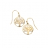 Boucles d'oreilles pendantes Carador arbre de vie en plaqué or