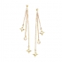 Boucles d'oreilles pendantes Carador pampilles étoiles oxyde de zirconium en plaqué or