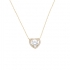 Collier Carador coeur en plaqué or et oxyde de zirconium