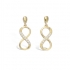 Boucles d'oreilles pendantes Carador infini en plaqué or et oxydes de zirconium
