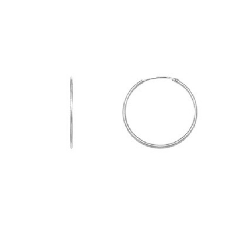 Boucles d'oreilles Carador Créoles 60mm or blanc  375/000