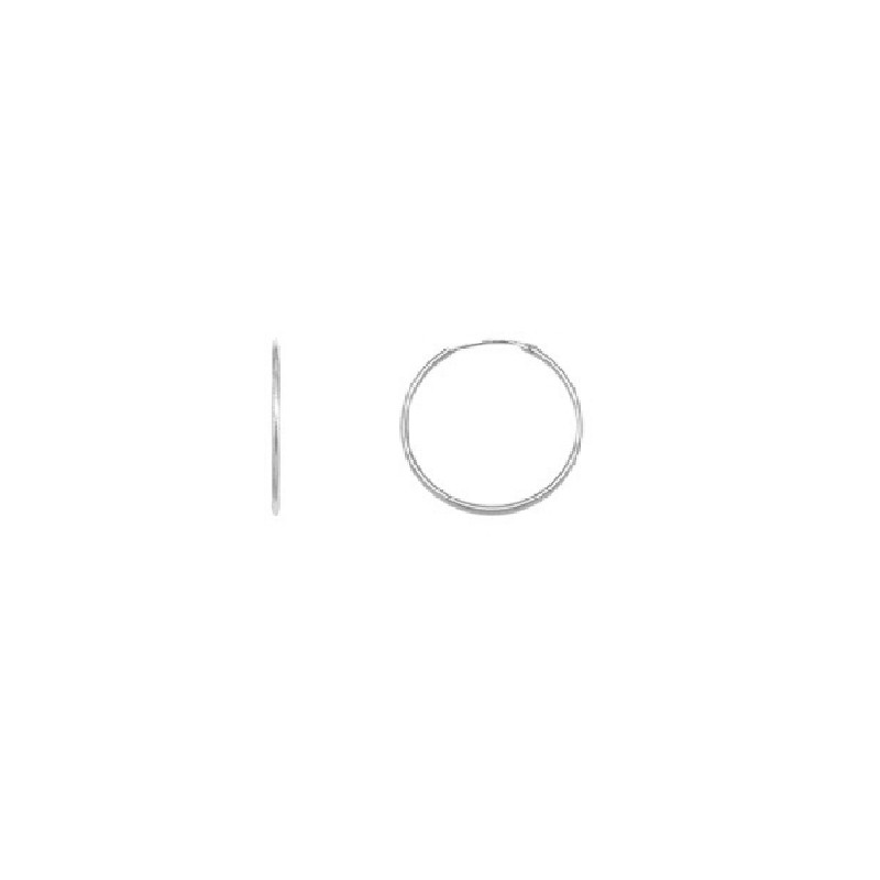 Boucles d'oreilles Carador Créoles 40 mm or blanc  375/000