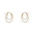 Boucles d'oreilles bicolores en or 375/000 CARADOR