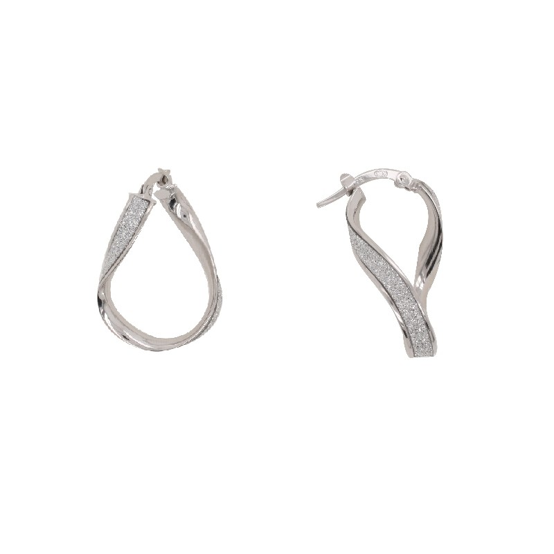 Boucles d'oreilles pendantes or 375/000 glitter