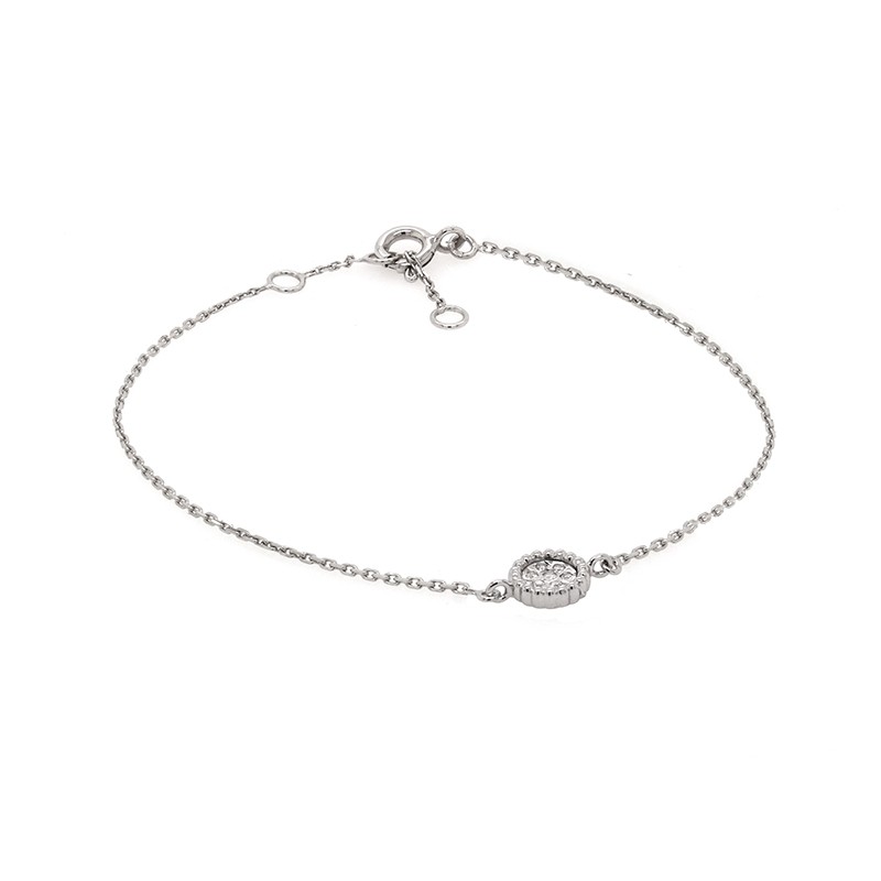 Bracelet Femme Carador en Or Blanc 18K Diamants