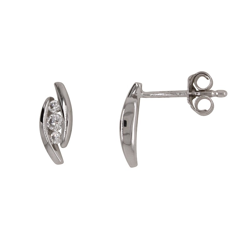 Boucles d'Oreilles Carador Femme en Or Blanc 750/000