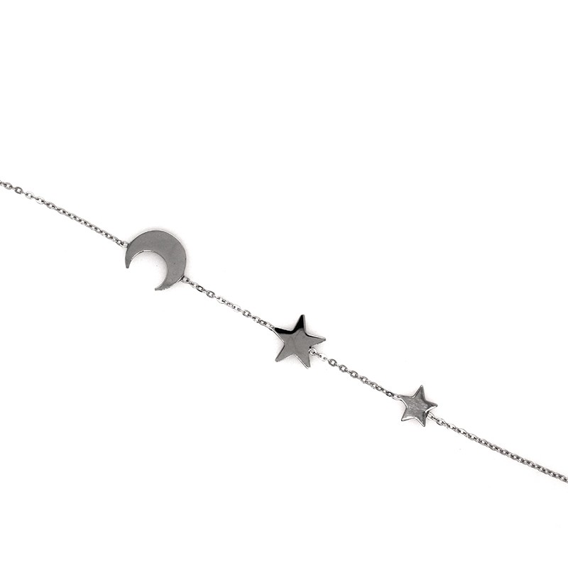 Bracelet Constellation Silver Pop lune et étoiles en argent 925/000