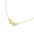 Collier souple Carador double étoiles en plaqué or et oxydes de zirconium