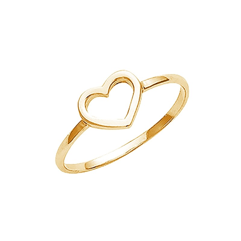 Bague Carador coeur évidé en plaqué or