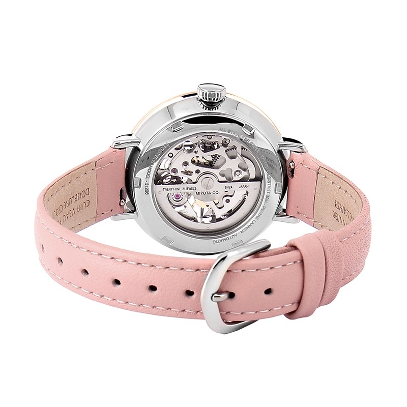 Montre Pierre Lannier Automatic cuir rose 312B625