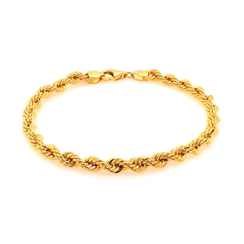 Bracelet en or jaune 750/000 CARADOR maille corde