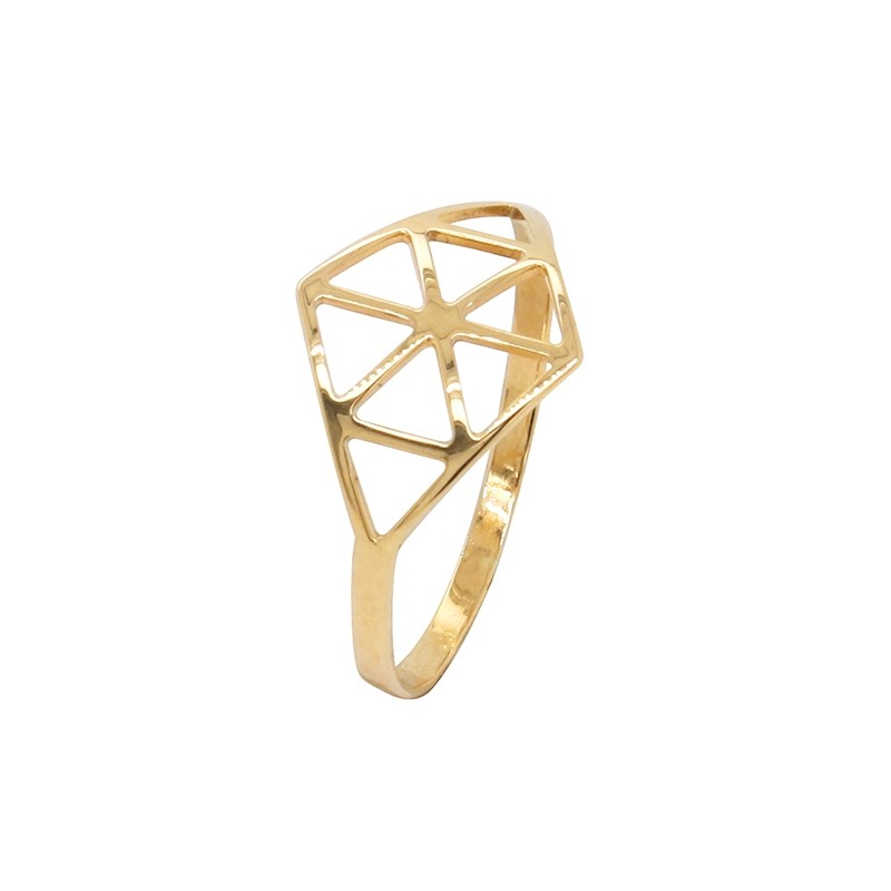 Bague Carador Femme Or Jaune 375/000 formes géométriques