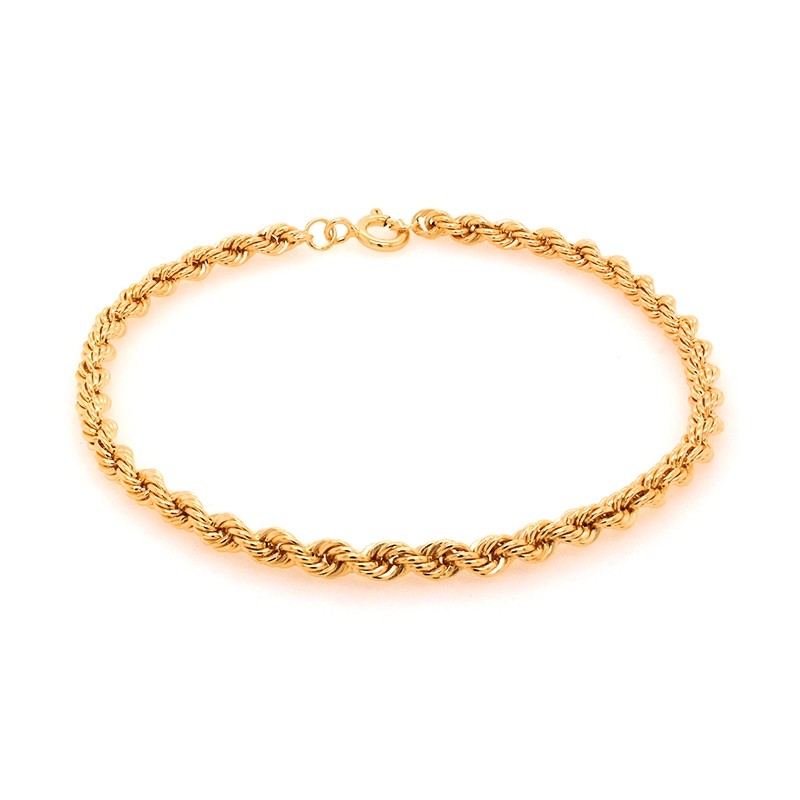 Bracelet en or jaune 750/000 maille corde  de chez CARADOR