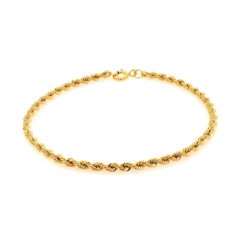 Bracelet en or jaune 750/000 maille corde CARADOR