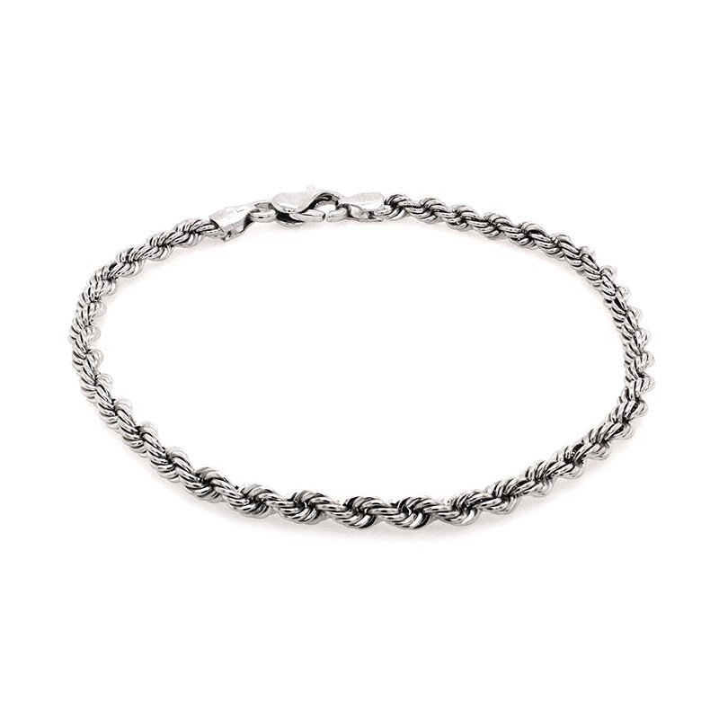 Bracelet en or blanc 750/000 maille corde  de chez CARADOR