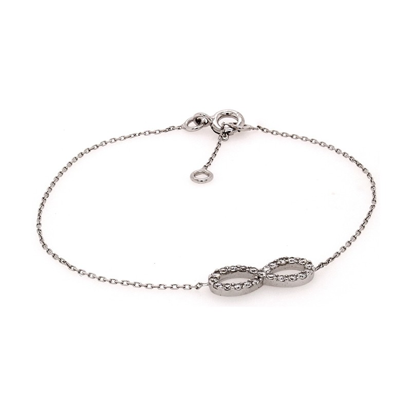 Bracelet en or blanc 750/000 motif INFINI carador
