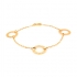 Bracelet en or jaune 750/000 triple cercles CARADOR