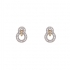 Boucles d'oreilles en or jaune 375/000 et oxydes de zirconium