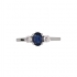 Bague joaillerie Carador en or blanc 750/000, saphir et diamant 0,03 cts