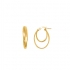 Boucles d'oreilles ovales doubles créoles en or jaune 375/000 CARADOR