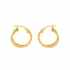 Boucles d'oreilles  doubles créoles rondes en or jaune 375/000 CARADOR 