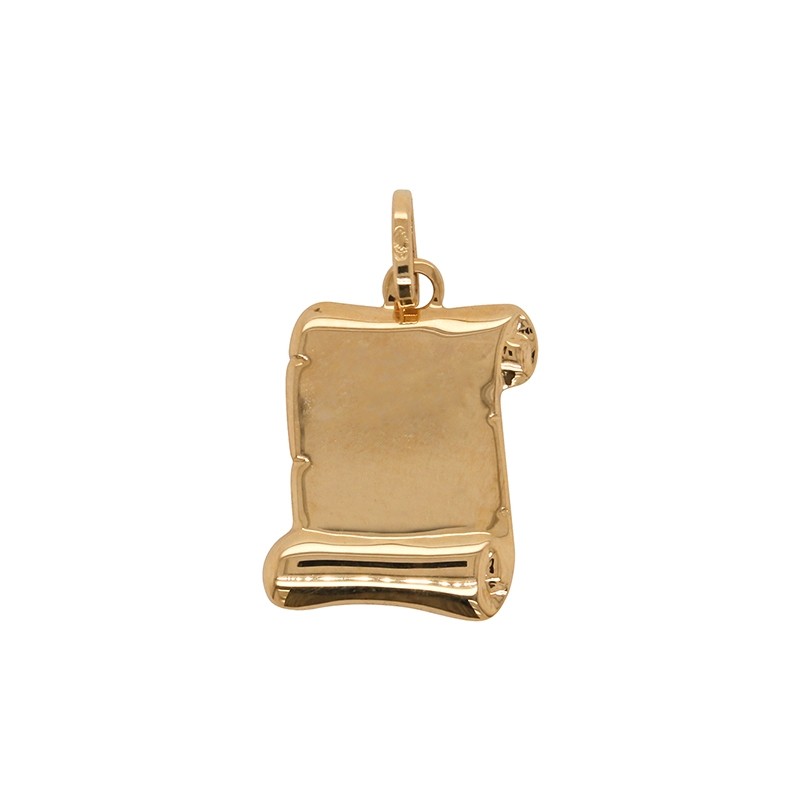 Pendentif parchemin Carador or jaune 750/000