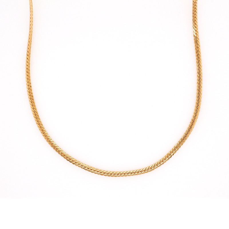 Collier maille anglaise or jaune 375/000 CARADOR