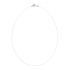 Collier cable nylon et attache en or blanc 750/000